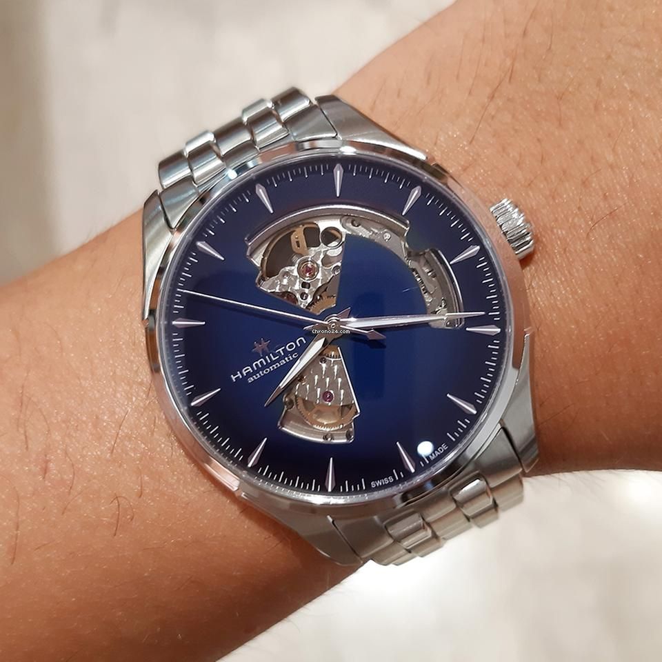 Vẻ đẹp lộ cơ tinh tế trên Hamilton Jazzmaster Open Heart. 3