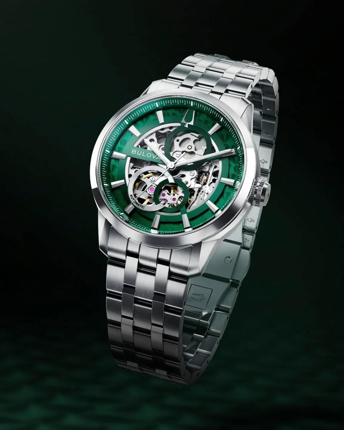 Thiết kế lộ cơ độc đáo của dòng Bulova Sutton Automatic. 2